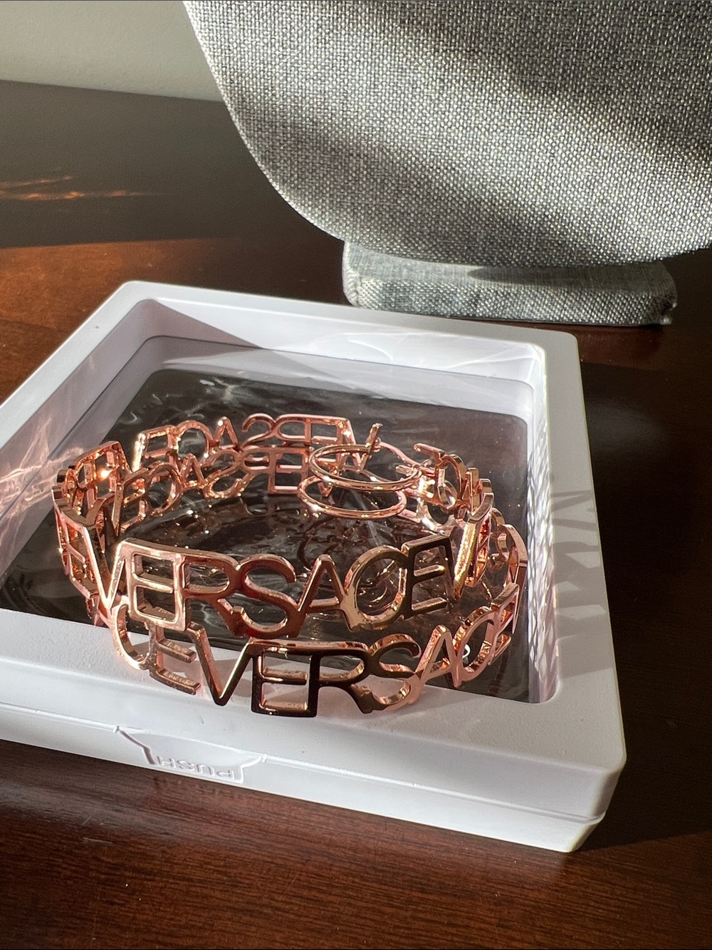 Rose Gold Letter-Cut Statement large hoop earrings
